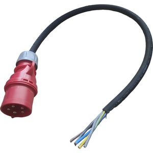 1,5 meter H07RN-F 5G6 mm2 met 32A CEE stekker 400V