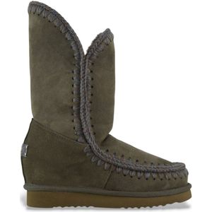 Mou - Eskimo - Leren Laarzen - Groen - Hoog - Sleehak