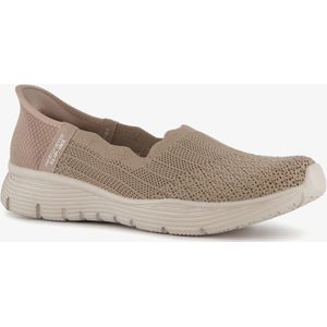 Skechers - Seager - Instappers - Beige - Textiel - Memory Foam - Stretch Fit