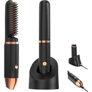 Solacis Draadloze stijlborstel - Stijlborstel - Elektrische haarborstel - Draadloze fohn - Draadloze haarborstel - Must have voor uw haar!