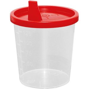 Urinepotjes met lipdeksel - 125ml - 25 stuks - lege sample potjes - niet steriel