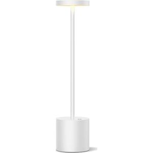 Tafellamp Zonder Snoer - Tafellamp Op Batterijen - Tafellamp Draadloos - Wit