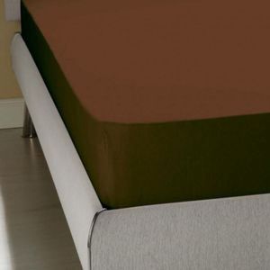 Homee Hoeslaken Jersey stretch taupe 140/150x200/220 tweepersoons bed 100% katoen