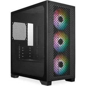 Mini-Tower Behuizing voor Micro-ATX en ITX - Met ARGB Ventilatoren en USB Type-C