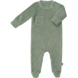 Fresk Baby Pyjama Velours Met Voet Forest Green