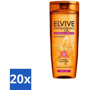 L'Oréal Paris Elvive - Shampoo - Extraordinary Oil - Voor Droog Haar - Met Marula- en Camelia-Olie - 250 ml - Bulkverpakking - 20 stuks