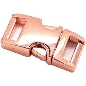 3x Paracord  metalen buckle / sluiting - Rose Gold