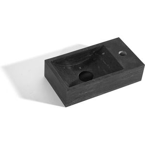 Mawialux toilet fontein - Natuursteen - 40x22x10cm - Zwart - Greyson