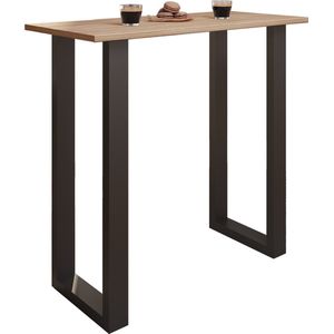 VCM Premium houten aluminium bartafel bistrotafel barbalietafel Xona 110x50 cm Premium houten aluminium bartafel bistrotafel barbalietafel Xona 110x50 cm