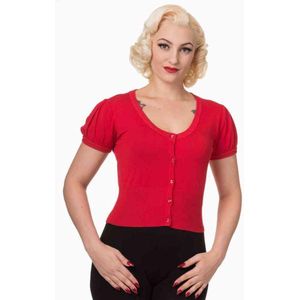 Dancing Days - Short Plain Cardigan - S - Rood