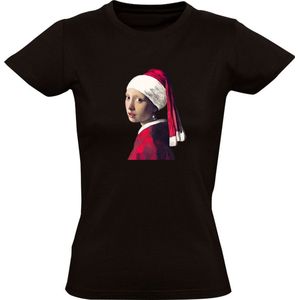 Meisje met de parel Dames T-shirt - kunst - kerst - christmas - schilderij - kerstmis - kunstenaar - vermeer
