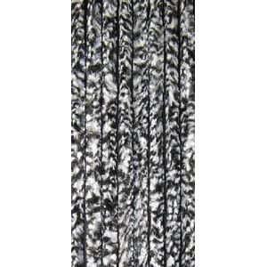 Vliegengordijn Kattenstaart - Zwart/Wit - Gemêleerd 100 x 240 cm