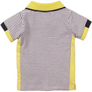 Dirkje - Polo jongens Navy+stripe - Maat 56