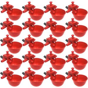 Verstelbare kunststof automatische drinkbak voor kippen en eenden - 20 stuks, waterdispenser kip.