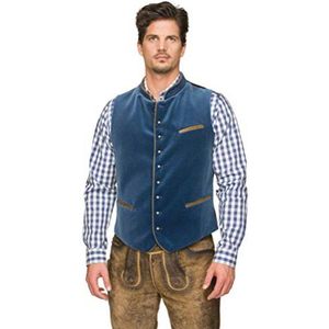 Katoenen Fluwelen Heren Vest met Suède Inzetten