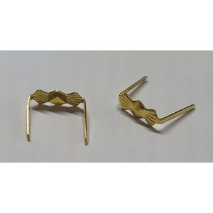 Clip ( kristal haakje ) 100 stuks, 8 mm Messing , bevestiging van kristallen voor lampen ( kroonluchter ), klipjes, haakjes, kroonluchters, kristal, lamp renovatie, lamp onderdelen