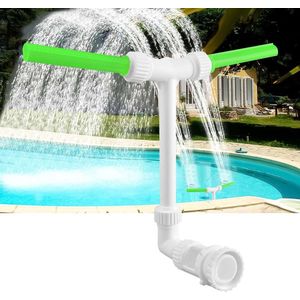 Waterval Fontein voor Bovengrondse Zwembaden - Adapter Accessoires - Twee Fonteinkoppen - 360° Verstelling - Zwembaden en Tuinen