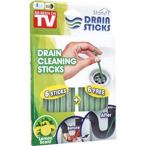 Starlyf Drain sticks 12 Pack - Afvoer - Ontstopper sticks - Gootsteenontstopper Sticks - Gootsteen ontstopper
