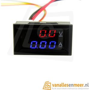 10A Digitale Volt Ampere meter 100Vdc 10A