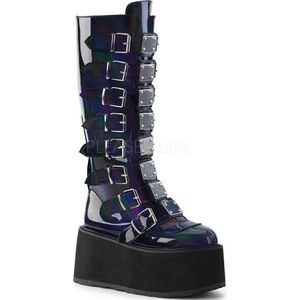 DemoniaCult - DAMNED-318 Plateau Laarzen - US 9 - 39 Shoes - Zwart