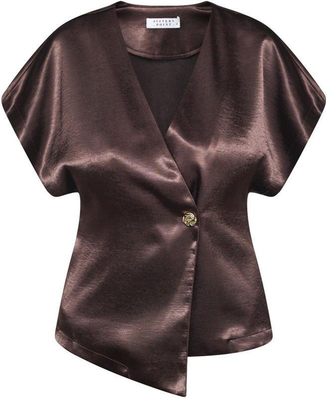 SisterS point Blouse Gevela Ve4 19489 Brown Dames Maat - XS