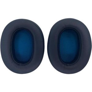 Allecto Plus - Oorkussens voor draadloze hoofdtelefoon, zacht eiwitleer (blauw) met geluidsisolatie