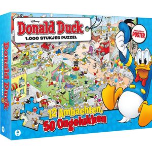 Disney Donald Duck Puzzel - 12 ambachten - 1000 stukjes - Legpuzzel