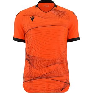 Macron Wyvern Eco Shirt Korte Mouw Kinderen - Oranje / Zwart | Maat: 7-8 Y