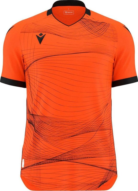 Macron Wyvern Eco Shirt Korte Mouw Kinderen - Oranje / Zwart | Maat: 7-8 Y