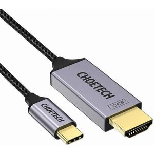 Choetech USB-C naar HDMI 2.0 kabel 4K @60Hz 3840x2160 - 1.8M - Zwart/grijs