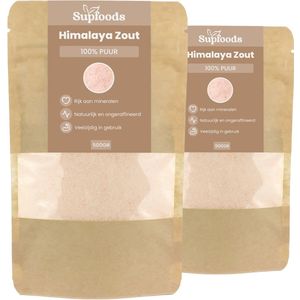 Himalaya Zout 100% Puur - 1000gram - Ideaal als Natuurlijk Keukenzout, Ontspannend Badzout of Gezichtsscrub - Himalaya Zout Fijn
