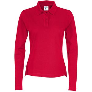 Cottover POLO PIQUE LONG SLEEVE LADY - GOTS GECERTIFICEERD 141017 - Rood - M