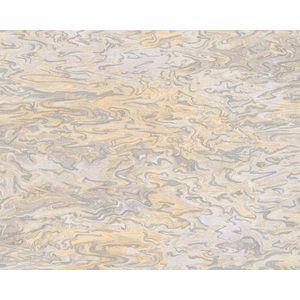 A.S. Création - My Home My Spa - Vliesbehang - Lichtoranje Beige Zilver