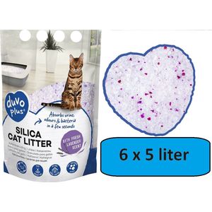 Duvo+ Premium silica kattenbakvulling lavendel 5L