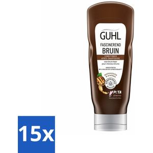 15 x Guhl - Conditioner - Colorshine Bruin - 200 ml - Bruin Haar Conditioner - Kleurversterking Haar - Glans Haar - Haarkleur Behouden - Haarkleur Intensiteit