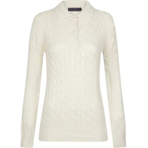 Felix Hardy Gebreide Polo Trui - Polo Kraag - Sweater Dames Ecru - M