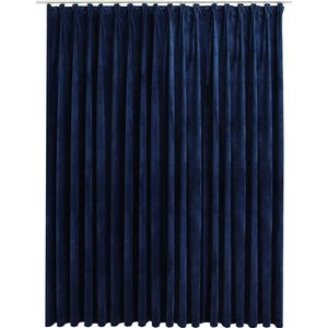 vidaXL-Gordijn-verduisterend-met-haken-290x245-cm-fluweel-blauw