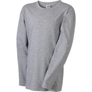 James and Nicholson Kinderen/Kinderen T-Shirt met middellange mouwen en lange mouwen (Grijze Heide)