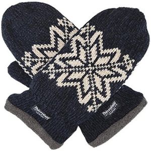 Heren Fleece Voering Knitted Wanten met Sneeuwvlok Design