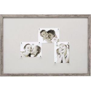 Deknudt Frames magneetbord S45RH7 M - grijs-beige houttint - 40x60 cm