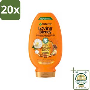 20 x Garnier Loving Blends Argan- en Cameliaolie Conditioner 250 ml - Grootverpakking - Droog Haar - Dof Haar - Arganolie - Camelliaolie - Haarvoeding