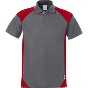 Fristads Poloshirt 7047 Phv - Grijs/Rood - S
