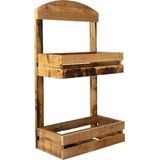 Clayre & Eef Wandrek 40x20x70 cm Bruin Hout Rechthoek Muurrek