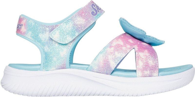 Skechers Jumpsters Butterfly Brites Platte sandalen voor baby's, meisjes, blauw, maat 26, Blauw, 26 EU