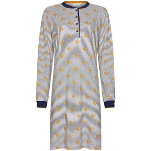 Pastunette - Moonlite - Nachthemd - Katoen - Wit/Blauw - Maat 36