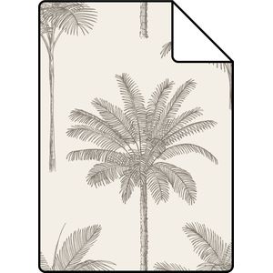 Proefstaal ESTAhome behang palmbomen lichtbeige - 139163 - 26,5 x 21 cm