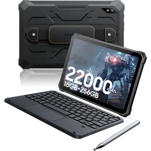 Blackview Active 8 Pro - Tablet - 16GB RAM - 256GB - Dual 4G SIM+WiFi - 10.36 inch - 22000mAh - Octa Core - Android 14 - 48MP+16MP - IP68 Waterdicht - Met toetsenbord - Zwart
