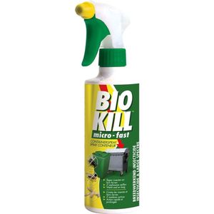 BSI - Bio Kill Micro-Fast Contrainer Spray - Breedwerkend Insecticide tegen insecten, maden en ongedierte in en rond vuilnisbakken en afvalcontainers - 500 ml