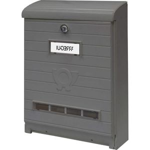 Weerbestendige Kunststof Brievenbus Formaat L - Voor Tijdschriften en C4-Enveloppen - Grijs