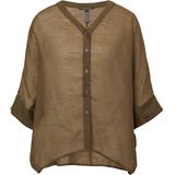 Klassieke Blouse - Effen - Viscose - Driekwart Mouw